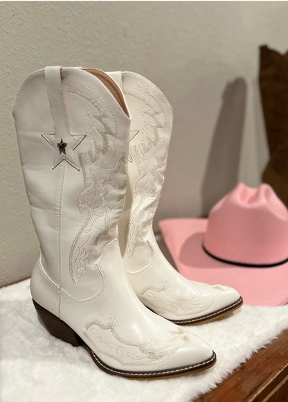 Cowgirl White boots